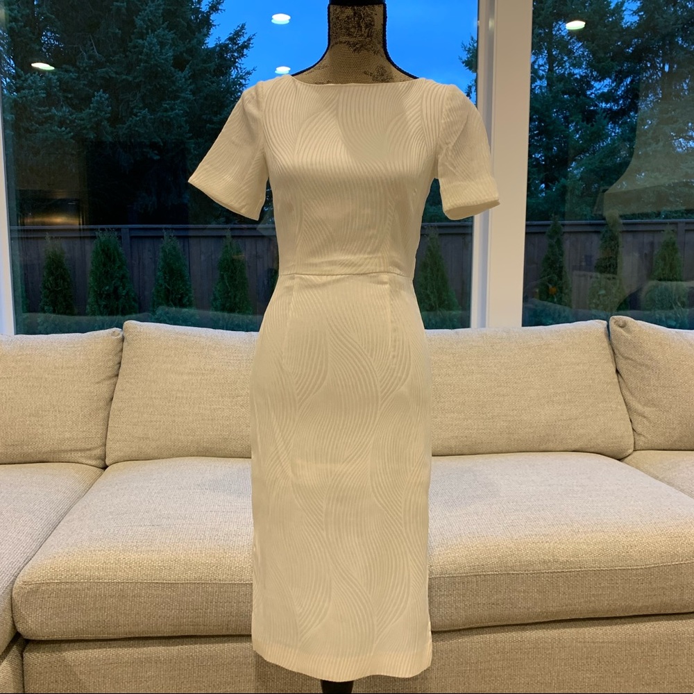 NWT white open back dress
